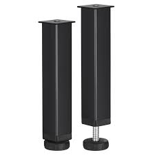 Photo 1 of 2pack Adjustable Height Bed Frame Support Legs, Bed Frame Center Support Leg Bed Legs Replacement Frame Slat Feet Risers(180mm-200mm/7.1"-7.9") for Furniture Cabinet, Black