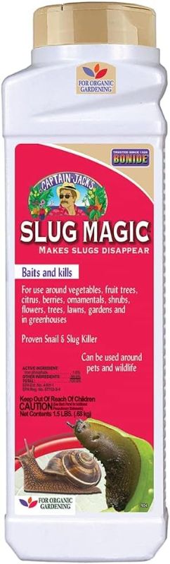 Photo 1 of Captain Jack's Slug Magic Granules, 24 oz Snail & Slug Killer, For Organic Gardening, Pet Safe Formula