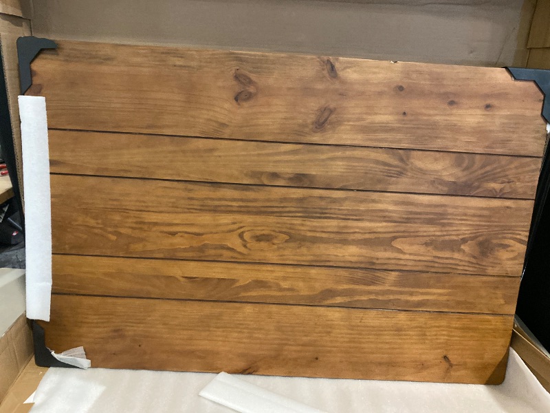 Photo 1 of 46x30 in Rectangular Dining Table | Commercial Grade, Foldable Locking Legs, Farmhouse, Rustic | Cracks in wood/Used
