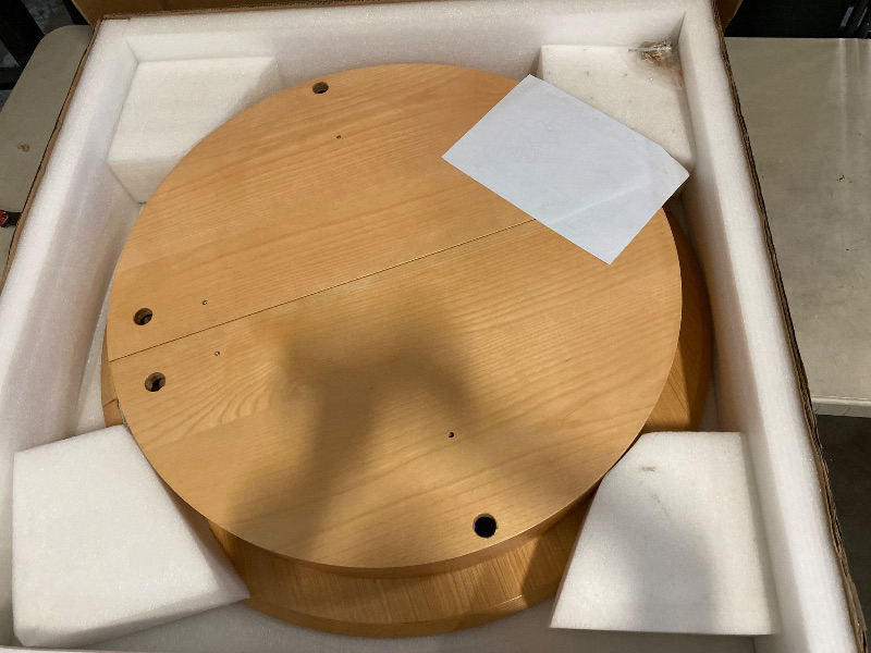 Photo 1 of Box 1/2  39" x 39" x 8 1/2" Round Extendable Dining Room Table For 4 People Kitchen Living Room ***Table TOP ONLY*