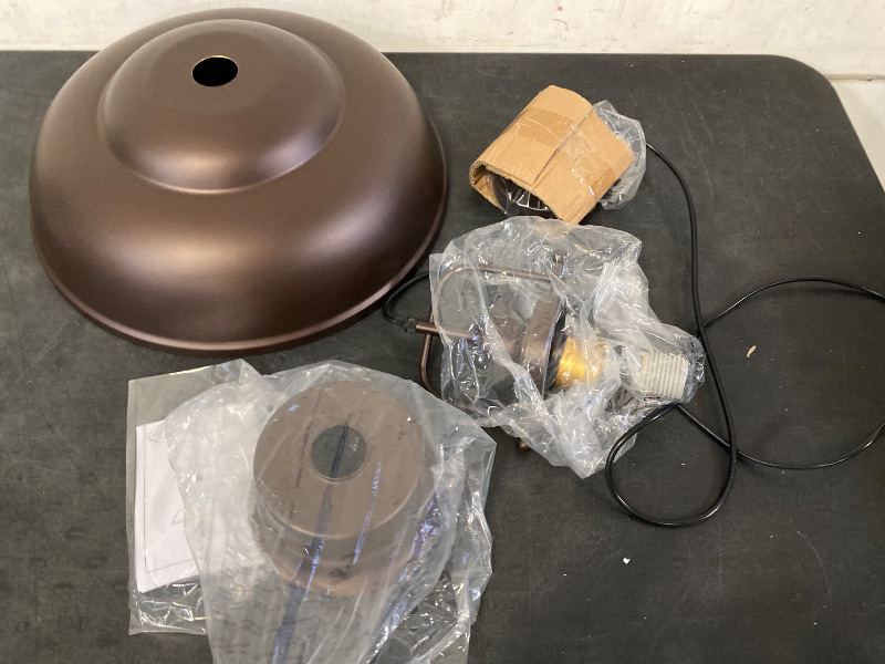 Photo 1 of 17.7 Inch Farmhouse Pendant Light for Kitchen Island, Large Ceiling Hanging Light with Metal Dome Shade, Oil Rubbed Bronze Finish, 016-1M ORB
