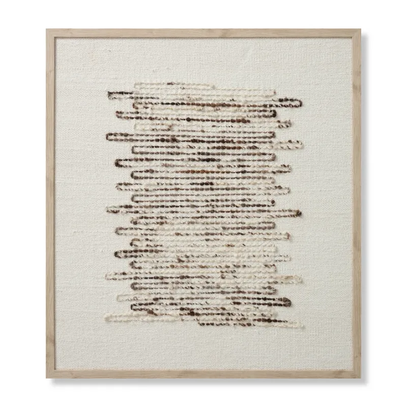 Photo 1 of Amber Lewis x Loloi Getty Taupe / Ivory 3'-2" x 3'-6" Wall Art