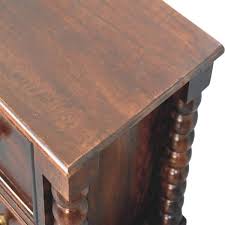 Photo 1 of Damaged + Used |3-Drawer Solid Wood Bedside Cabinet Brown
