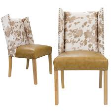 Photo 1 of One leg Broken | 20'' H Faux Leather Upholstered Parsons Chair Natural Beige/White