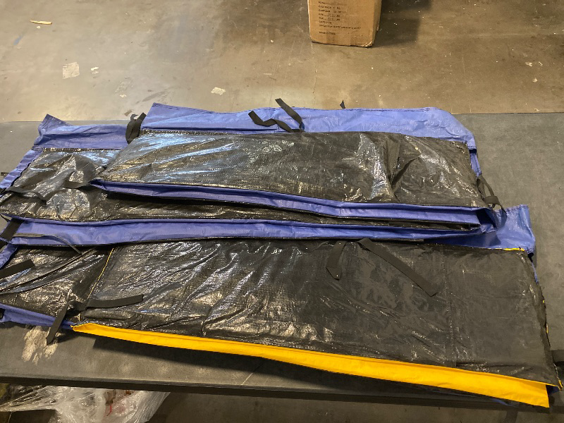 Photo 1 of Box 1/3 Only | Partial Set | JumpKing JKRC10152BHC3-V1 10 x 15 ft. Trampoline with Basketball Hoop Attachment Volleyball Court & Foot Step - Rectangular Blue