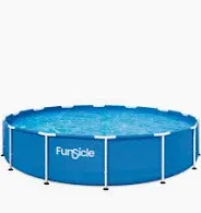 Photo 1 of Funsicle 14ft Adventure Above Ground Metal Frame Swimming Pool, Includes FiltraBoostâ„¢ 800S Pump with AutoSkimmer, Round, Age 6 & up