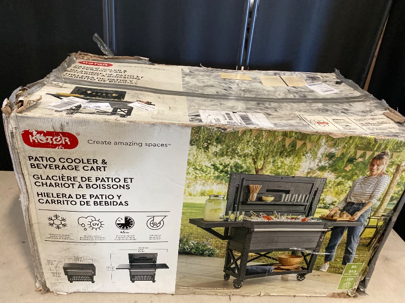 Photo 1 of Keter 89.8 Qt Portable Outdoor Patio Cooling Chest, Graphite