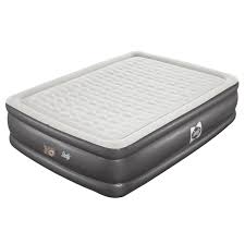 View 1 of Cut on Bed | Tritech Queen Sized 20 Inches Air Mattress Bed 2 Person w/Built-In AC Pump and Bag