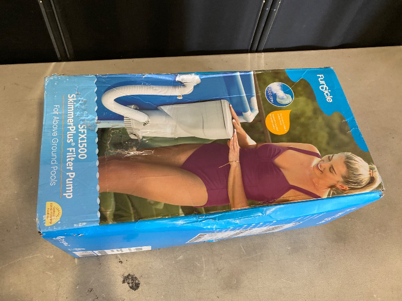 Photo 1 of Funsicle SkimmerPlus 1,500 GPH 2-in-1 Filter Pump and Skimmer System for Above Ground Swimming Pools - Pool Cleaning and Maintenance