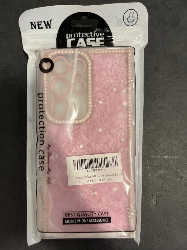 Photo 1 of FABSPARK Case for Samsung Galaxy S25 Ultra,Glitter Crystal Diamond Rhinestone Sequin Shiny Bling Sparkly Glossy Luxury Electroplated,Aesthetic Cute Full Protection for Samsung Galaxy S25 Ultra,pink