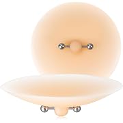 Photo 1 of 2 Pcs Silicone Fake Nipple Piercing, Reusable Sticky Adhesive Nipple Covers Waterproof Fake Nipples Rings Piercing for Women Nude