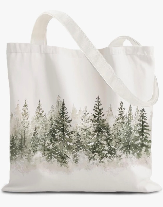 Photo 1 of Christmas tree tote bag