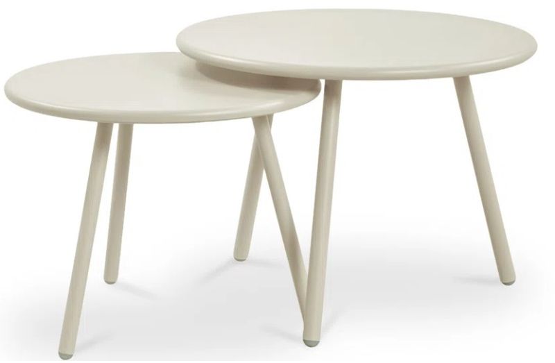 Photo 1 of Kari Outdoor Nesting Coffee Table Cream set of 2