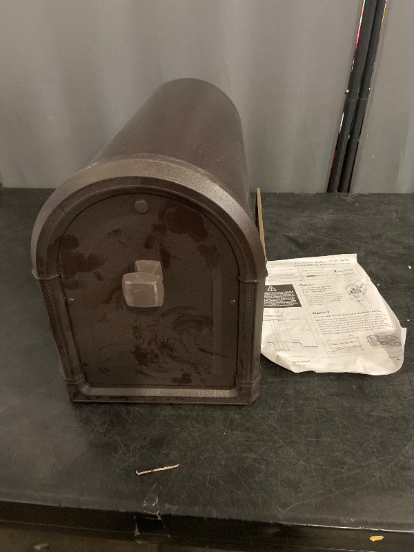 Photo 1 of Architectural Mailboxes Roxbury Post Mount Mailbox, Rubbed Bronze, Large