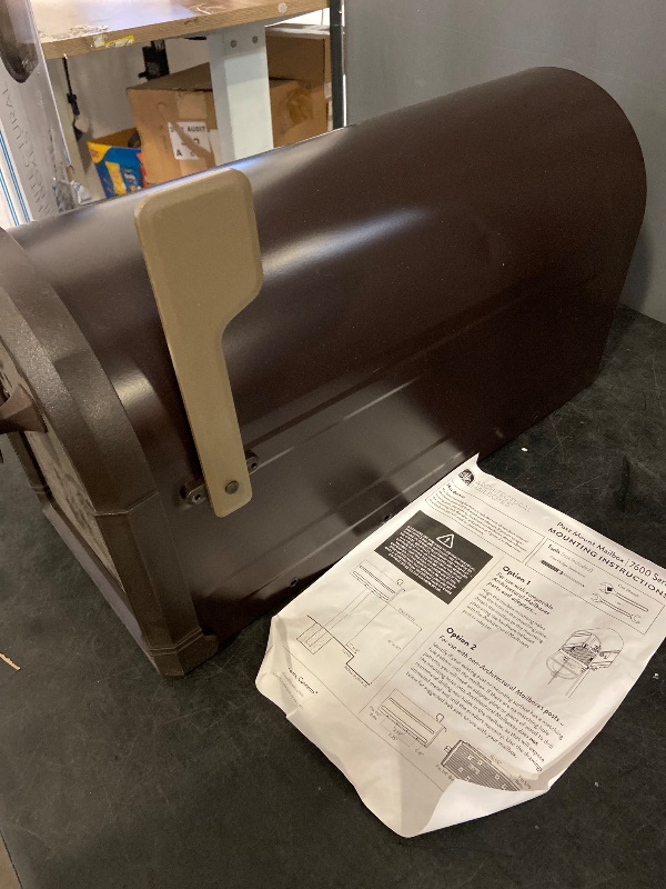 Photo 1 of Architectural Mailboxes Roxbury Post Mount Mailbox, Rubbed Bronze, Large