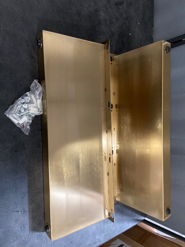 Photo 1 of Parts Only - coffee table legs only, gold metal 23" long 2" wide