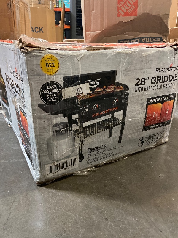 Photo 1 of Blackstone Original Outdoor Griddle, 28 Inch 2-Burner Flat Top Grill with Hard Cover, Black