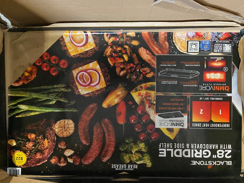 Photo 1 of Blackstone Original Outdoor Griddle, 28 Inch 2-Burner Flat Top Grill with Hard Cover, Black