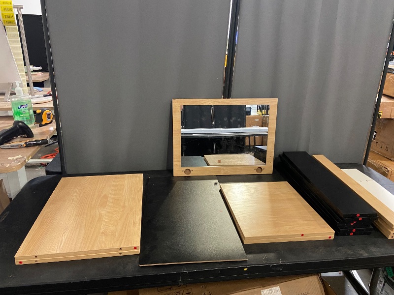 Photo 1 of Parts Only - 3 in 1 Vanity Desk with Plip Top Mirror replacement parts )muli colored)