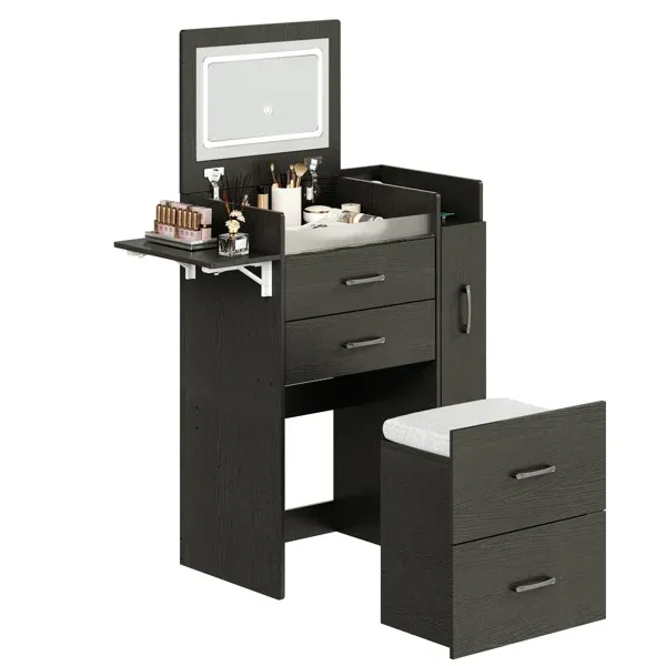 Photo 1 of Parts Only - 3 in 1 Vanity Desk with Plip Top Mirror replacement parts )muli colored)