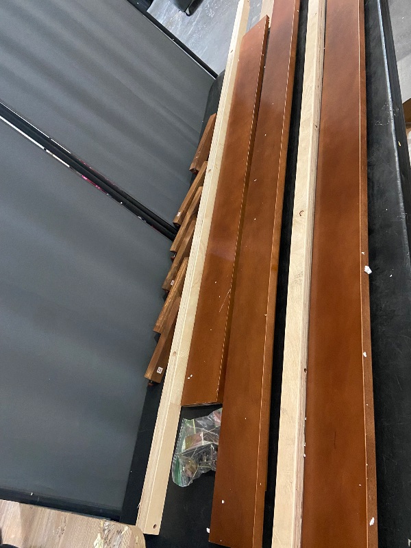 Photo 1 of  Mid-Century Panel Bed - Queen Size - Castanho Finish