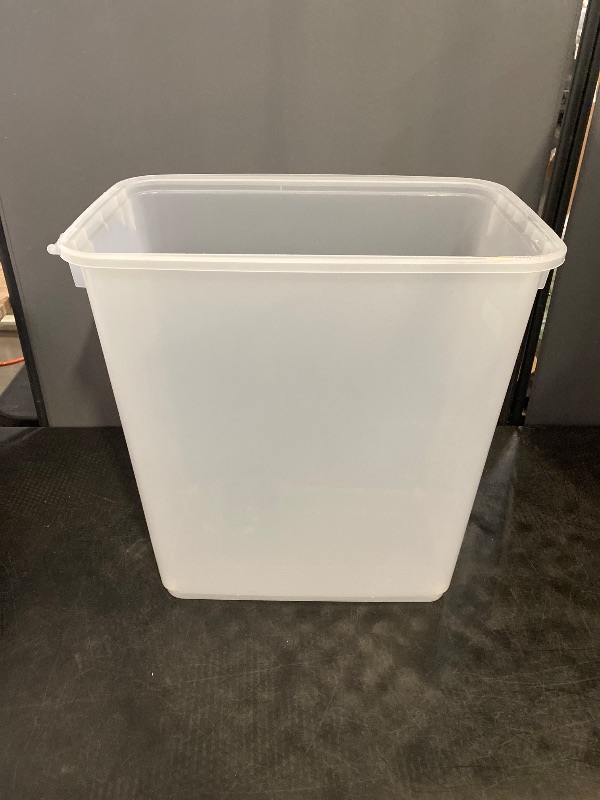 Photo 1 of Amazon Basics Pet Food Storage Container with Rolling Wheels, BPA-Free, Detachable Scoop, 50lbs Capacity