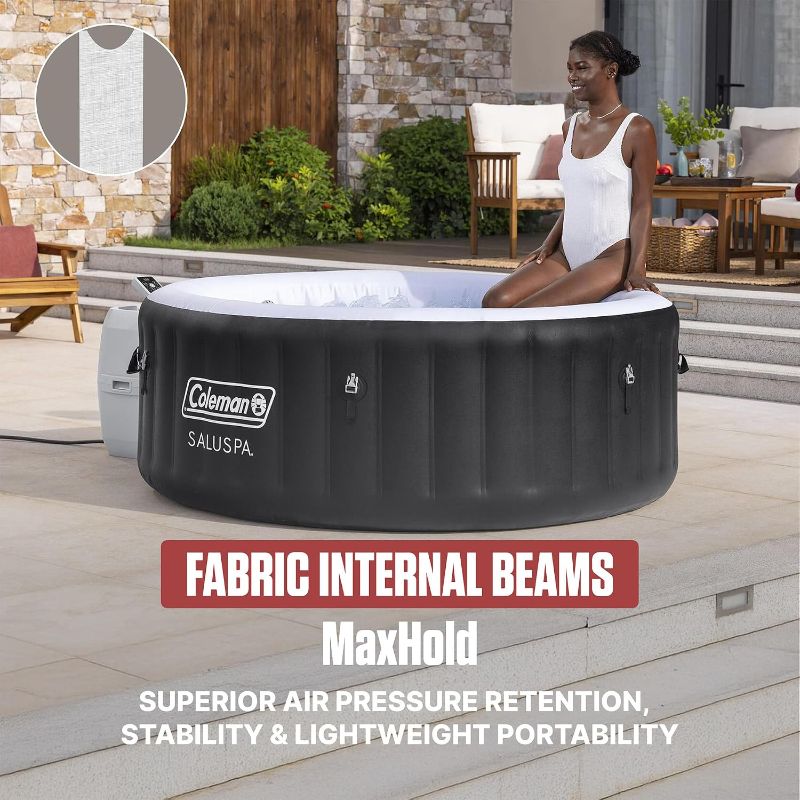 Photo 1 of Coleman SaluSpa Miami Energy-Efficient AirJet 2-4 Person Inflatable Hot Tub | Smart Portable Outdoor Spa, Built-in EnergySense Insulation, Freeze Shield Technology,