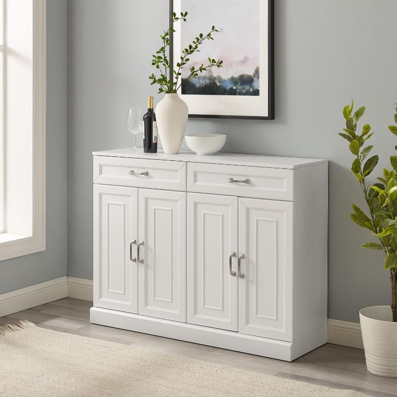 Photo 1 of HomeStock Modern Sideboard with Storage - TV Stand, White Buffet Cabinet - Adjustable Shelves, 50" TV Fit