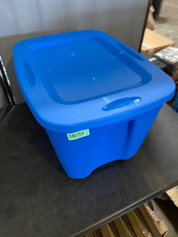 Photo 1 of Storage Tote, 32 gal., Blue