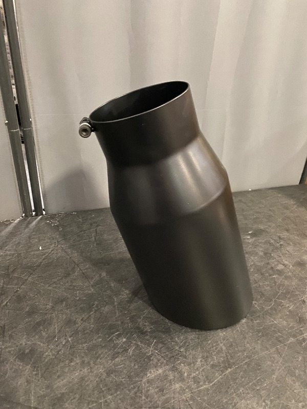 Photo 1 of 4 Inch Exhaust Tip, Universal 4'' Inlet 6" Outlet 12" Long Stainless Steel Bolt On Exhaust Tailpipe Black Muffler Tip for Truck