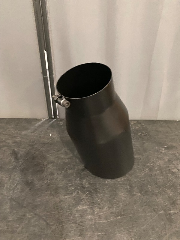 Photo 1 of 4 Inch Exhaust Tip, Universal 4'' Inlet 6" Outlet 12" Long Stainless Steel Bolt On Exhaust Tailpipe Black Muffler Tip for Truck