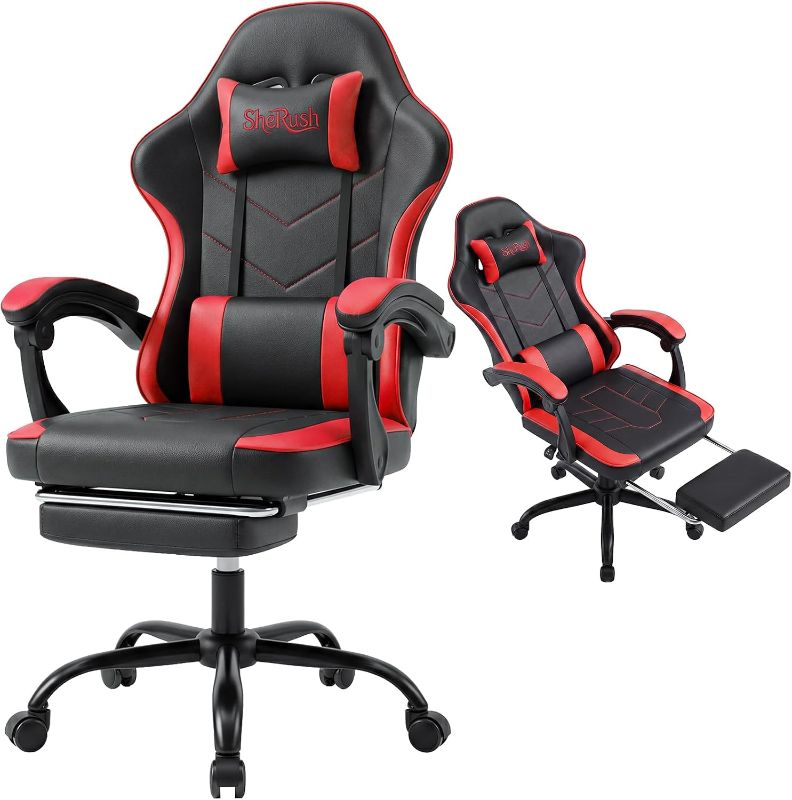 Photo 1 of Ergonomic Gaming Chair with Footrest Reclining Video Game Chair