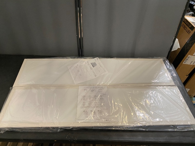 Photo 1 of Lithonia Lighting CPANL 2x4 LED Flat Panel Light, 2 ft. by 4 ft. LED Light Panel, Ceiling Lighting Fixture, 3500K/4000K/5000K Switchable CCT, Includes Direct Ceiling Mount Bracket (2-Pack)