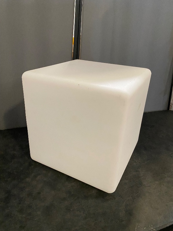 Photo 1 of 16" Inch LED Light Cube Stools Chair w/Remote Control RGB 16 Colors Rechargeable