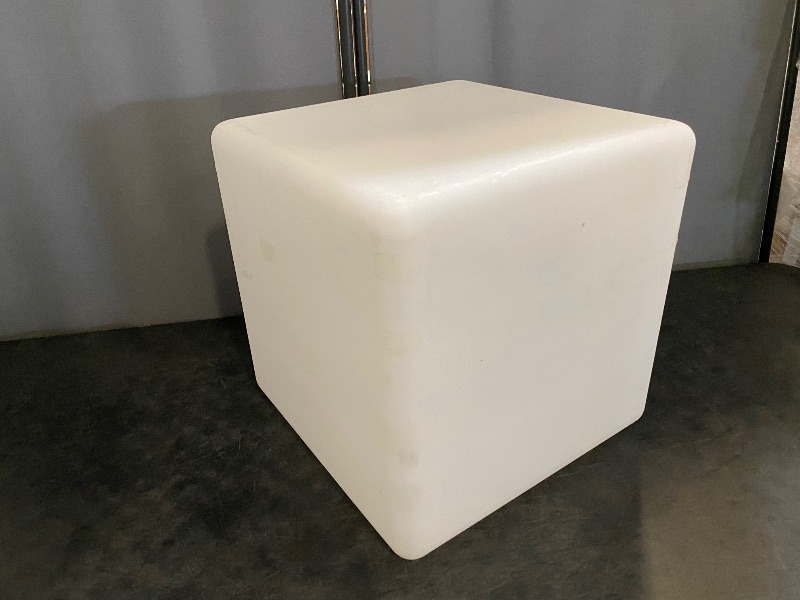Photo 1 of 16" Inch LED Light Cube Stools Chair w/Remote Control RGB 16 Colors Rechargeable