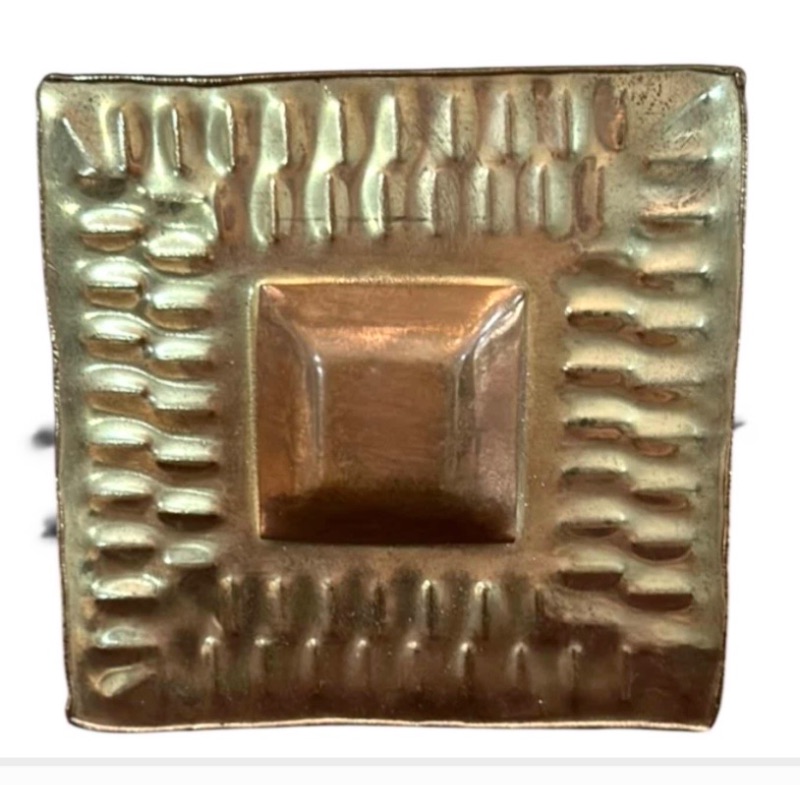Photo 1 of LARGE BRASS AND COPPER PIN / BELT BUCKLE, 3.5”