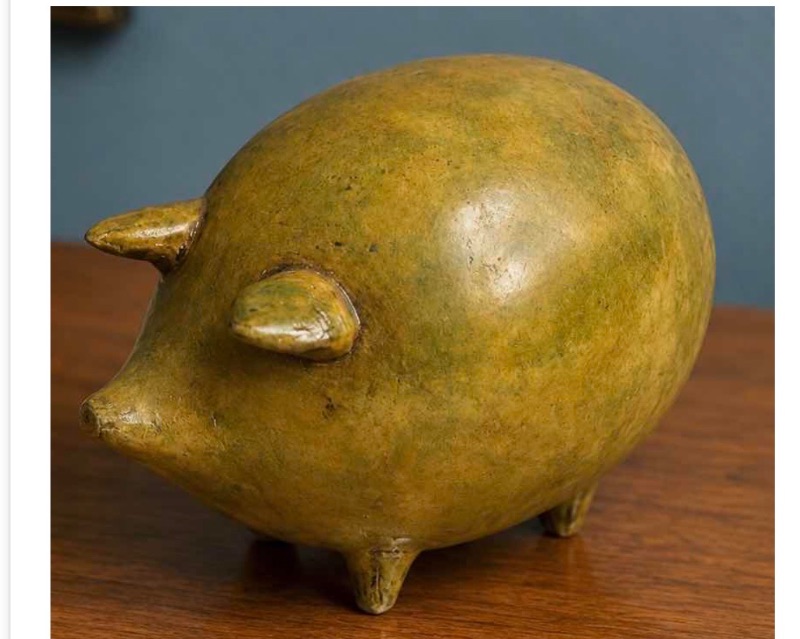Photo 1 of HOME DECOR- VINTAGE INDONESIAN SASAK POTTERY LIDDED CANISTER, H6.5” , CANDLE WITH HOLDER, PIG POTTERY, ETCHED VASE & PAINTED VASE