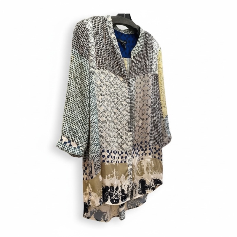 Photo 1 of NIC + ZOE SILK PATCHWORK PRINT BLOUSE (S)