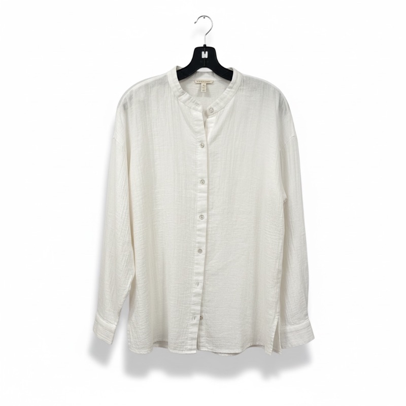 Photo 1 of EILEEN FISHER WHITE GAUZE BLOUSE (SP)