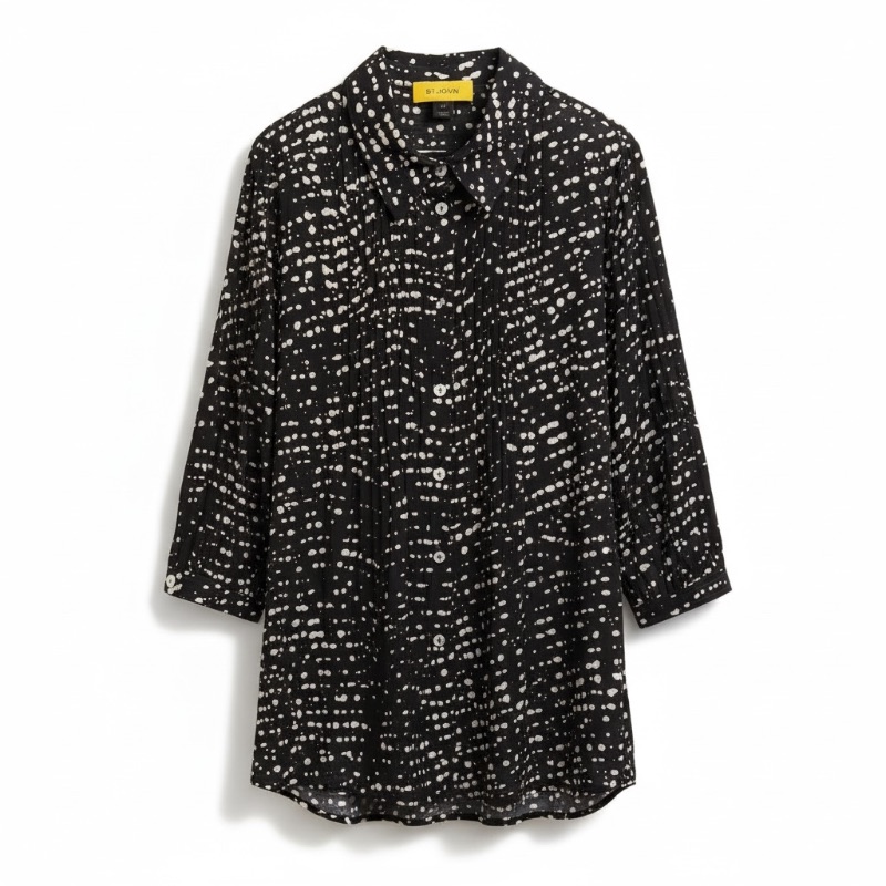 Photo 1 of ST JOHN DESIGNER BLACK & WHITE BLOUSE (6)