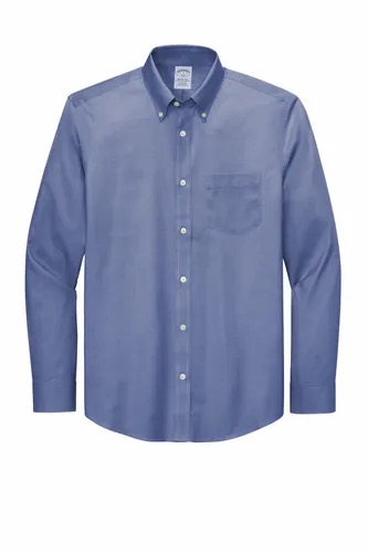Photo 1 of BROOKS BROTHERS DENIM BLUE LADIES CLASSIC FIT NON-IRON STRETCH COTTON DRESS SHIRT (8)