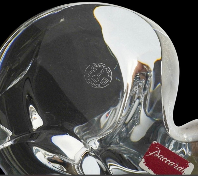 View 5 of BACCARAT CLEAR CRYSTAL COBRA SCULPTURE H 7" IN ORIGINAL RED BOX