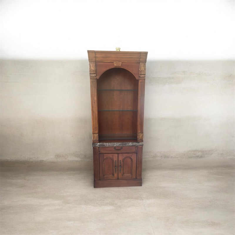 Photo 1 of PARKER HOUSE HUNTINGTON 32" OPEN TOP BOOKCASE W ANTIQUE VINTAGE PECAN FINISH 32" X 80"