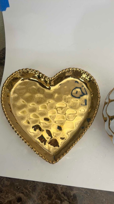 Photo 1 of 3 PC GOLD AND WHITE HOME DECOR TALLEST 9”