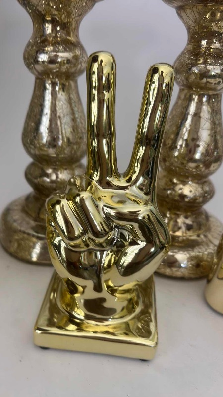 Photo 1 of 5 PC GOLD TONE HOME DECOR (TALLEST 9.5”)