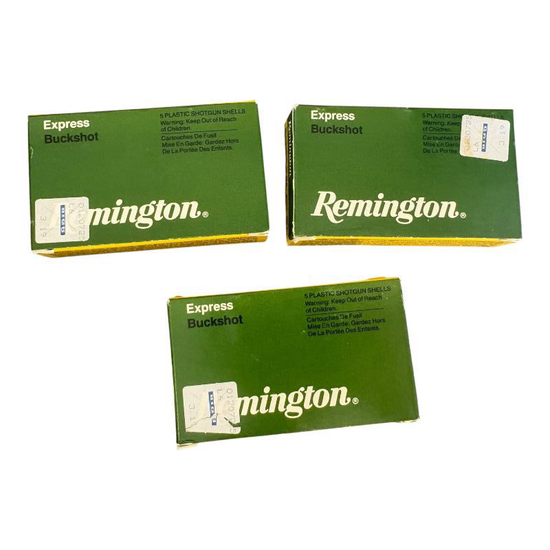 Photo 1 of (3)PCS REMINGTON EXPRESS BUCKSHOT 12 GA