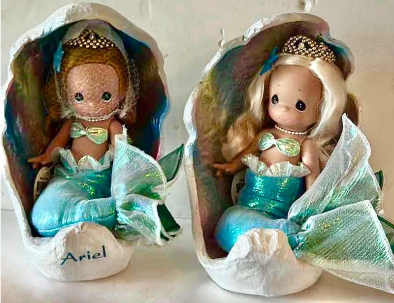 Photo 1 of 2 VINTAGE DISNEY THE LITTLE MERMAID "TIMELESS ARIEL IN SHELL" COLLECTIBLE MERMAID DOLLS H10” $120