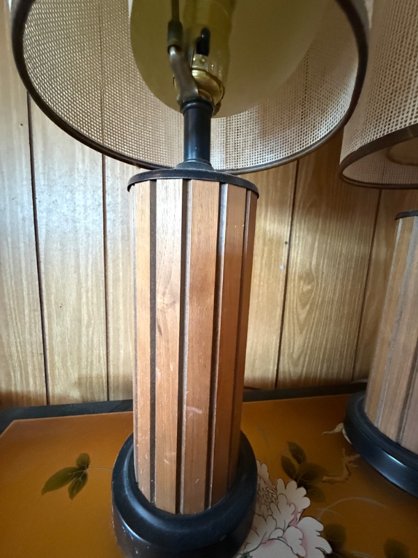 Photo 1 of 2-VINTAGE TABLE LAMPS H16”