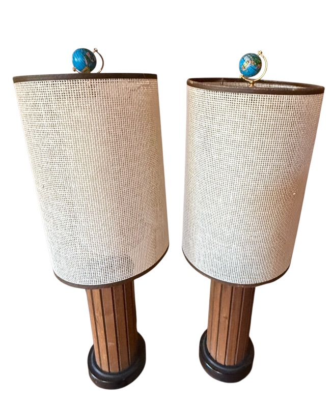 Photo 1 of 2-VINTAGE TABLE LAMPS H16”