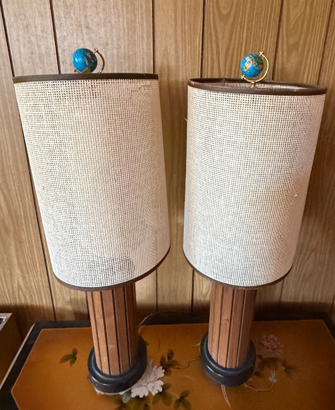 Photo 1 of 2-VINTAGE TABLE LAMPS H16”
